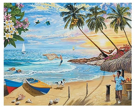 Relish - Dementia Jigsaw Puzzle for Adults, 100 Piece Island Paradise Puzzle - Activities & Gifts for Elderly People with Alzheimer's