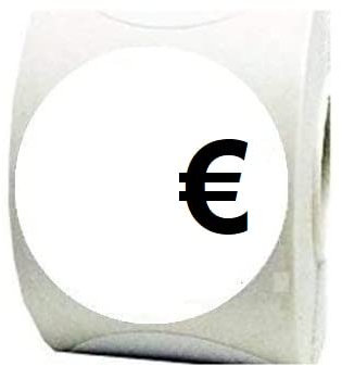500 Etichette adesive Euro per indicare prezzo