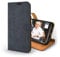 Snakehive Leather Wallet for iPhone 14 Pro | Genuine Leather Wallet Phone Case with Card Holder | Flip Folio Case/Cover with Stand | Compatible with iPhone 14 Pro | (Navy)