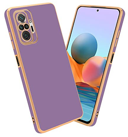 Cadorabo Hülle kompatibel mit Xiaomi RedMi NOTE 10 PRO Schutzhülle TPU Silikon Case Liquid Design mit Kameraschutz Slim Kratzfest Gummi mit Rundumschutz Case Hülle für Xiaomi RedMi NOTE 10 PRO in Lila