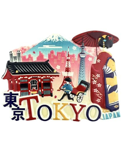 Tokyo Japan Kühlschrankmagnet Reise Souvenir 3D Kühlschrank Dekoration Magnetaufkleber Handbemalte Bastelkollektion