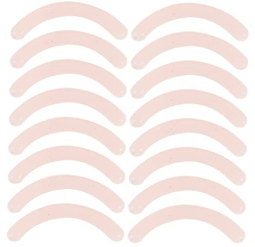 Mikikit 16 Stück Nachfüllpads Wimpernzange Silikonpads Pink Ersatz Gummipads Weich Sicher Für Geschwungene Wimpern Make up Zubehör