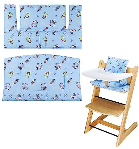 LLHQAMT for Stokke Hochstuhlkissen, weich und bequem für Tripp Trapp Hochstuhlkissen, für Tripp Trapp Kissen Set Macht es sicherer und bequemer für Baby zu sitzen (Blaues Weltraummuster)