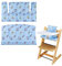 LLHQAMT for Stokke Hochstuhlkissen, weich und bequem für Tripp Trapp Hochstuhlkissen, für Tripp Trapp Kissen Set Macht es sicherer und bequemer für Baby zu sitzen (Blaues Weltraummuster)