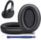 HATOFES Replacement Ear Pads Cushions for Sony WH-1000XM3 (WH1000XM3) Over-Ear Headphones, Earpads Cushions with Softer Protein Leather, Noise Isolation Memory Foam, Added Thickness (Black Colour)