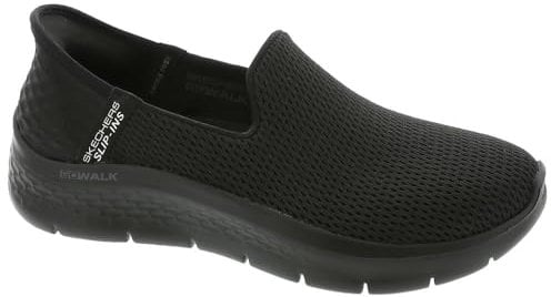 Skechers Women's Hands Free Slip-ins Go Walk Flex-Relish, Zapatillas Mujer, Negro, 39.5 EU Estrecho