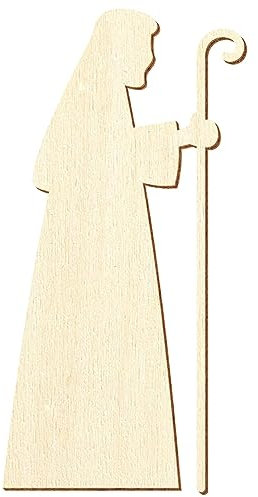 Holz Krippenfigur - Betender Josef V2 - Deko Basteln 5-50 cm, Pack mit:10 Stück, Höhe:25cm hoch