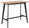 AC Design Furniture Roxanne Bartisch mit Eichenfurnier Tischplatte und schwarzen Holzbeinen, kontrastreicher Hochtisch im modernen Retro-Stil, Barmöbel, Küchenmöbel, B: 120 x H: 105 x T: 60 cm