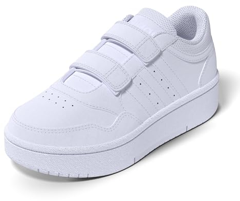 adidas Hoops 3.0 Bold Shoes, Scarpe Unisex-Adulto, Cloud White/Cloud White/Pink, 33 EU