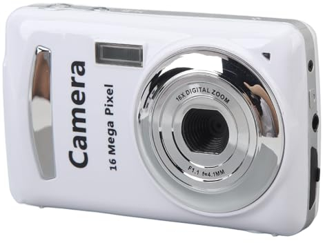 Digitalkamera, Tragbare FHD 1080P 16MP-Kamera mit 2,4-Zoll-Bildschirm, 16-fachem Digitalzoom, Autofokus-Stabilisierung, Vlogging-Kamera für Kinder, Studenten, Kinder, Teenager,