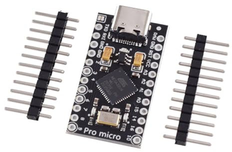 JDXFENG Placa de Desarrollo de microcontrolador ATmega32U4 USB Tipo C Pro con Cabezal de 2 Filas de 16MHz para Placa USB Leonardo