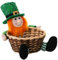 IMIKEYA St. Patrick's Day Geflochtener Korb Für Süßigkeiten Plüschzwerg Süßigkeitenschale -Snackbehälter Bauernhaus-Tischdekoration Für Irische Mottopartys Feiertagsfeiern U. A