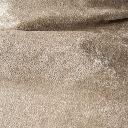 PINaPIN Polsterstoff Velour Aphrodite - Möbelstoff Meterware 145cm - Stoffe für Stühle Beziehen, Betten, Sofas, alte Möbel - Möbelpolster Stoff - Beige