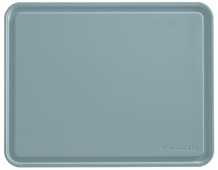KitchenAid Classic Plastic Cutting Board with Perimeter Trench and Non Slip Edges, Dishwasher Safe, 11 inch x 14 inch, Blue