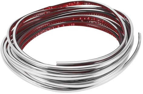 Motoforti Universal Car Door Edge Protective Strip L-Type Car Door Edge Guards Fit for most Cars Sedans Trucks SUV, 5M/16.4ft, Anti-scratch Collision, PVC, Chrome Silver Tone