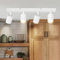 Dehobo Lámpara de Techo de 4 Focos Giratorios GU10, Lámpara de Pared Interior LED Blanco Ajustables, Foco de Pared para Interior Iluminación para Dormitorio Pasillo Cocina, Sin Bombilla GU10
