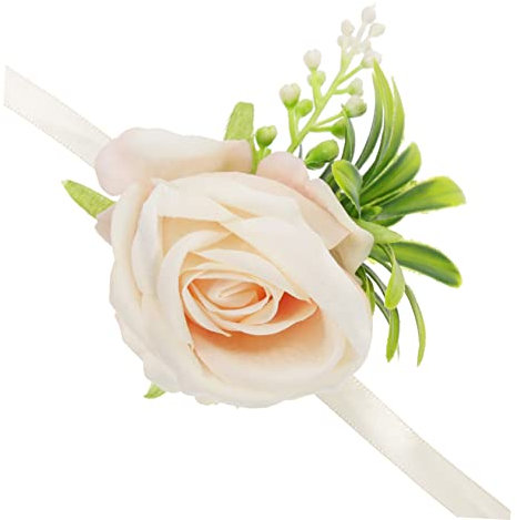 FUNOMOCYA Handgelenk Brautjungfer Armbänder Hochzeit Corsage Hochzeitsdekorationen Herren Perlenarmband Armbänder Für Männer Handblumendekor Brautjungfer Handgelenkkorsage Spitze