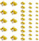 50 Stück Mini Biene Dekoration Selbstklebend Klein Streudeko Gemalte Verzierungen für Babyparty Kostüm DIY Handwerk Scrapbooking Anhänger Wand Hut Deko Partys Geburtstage