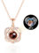 Personalisierte Bild-Halskette, Projektions-Halskette mit Foto innen - Halskette mit individuellem Foto.Anhanger - 18-Karat-Echtvergoldung-Weihnachtsgeschenke für Familie und Freunde (style8-RoseGold)