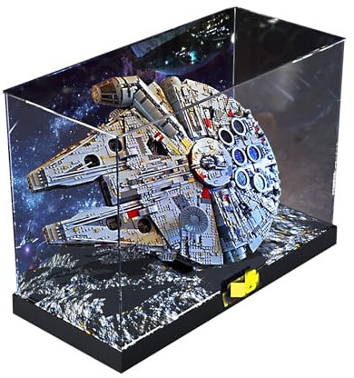 BoHeart Acryl-Vitrine kompatibel mit Lego 75192 Millennium Falcon Modell, transparente Staubbox Modellaufbewahrung (nur Vitrine)