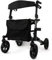 Parvum Brava Rollator – Grau – Leicht, stabil & 3-fach faltbar – Mit integriertem Bremssystem, Sitz, Rückenlehne, Tasche, Stockhalter & semi-soft Rädern – nur 6,8 kg – Gehhilfe für Senioren