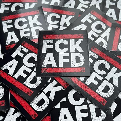 FCK AFD Aufkleber 10 Stück, 7,4 cm Gegen Rechts Anti Nazis NZS