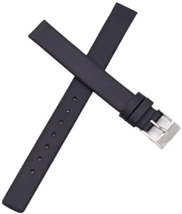 GNUFOPI Ersatz-Uhrenarmband, kompatibel mit Skagen-Damenuhren, 12 mm, mit Schrauben(Black)