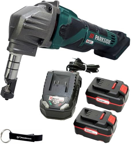 HEADNMORE® Bundle - PARKSIDE® 20V Akku Knabber Nibbler PMKA 20 +Schlüsselanhänger (2x4Ah Akku)