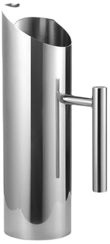 Stainless Steel Water Pitcher with Ice Guard 1.5L Capacity Ergonomic Handle Fruit Pitcher for Cold Drink Beverage