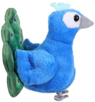 Garneck Mini Peacock Bird Finger Puppe Interaktive Handpuppen Kinder Tier Erzählen Netter Plüschfiguren Spielzeug Für Rollenspiele Party Gunst