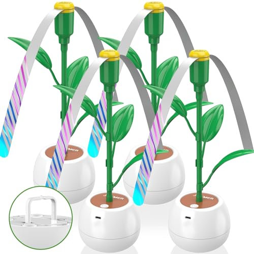 Fly Fans for Tables, Fly Repellent Fan for Outdoor & Indoor, USB or AA Batteries Powered, Portable Flies Fan with Soft Blades Keeps Insect Away, Repeller for Restaurant, BBQ, Party (4 Pack)