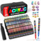 Sanyetral 240 Couleurs Feutre Acrylique, Marqueur Acryliques, Feutres Coloriage Adulte Acrylique Convient pour Bois, Toile,Tissu, Verre, Métal, Papier, Céramique, œufs de Pâques, Décorations (240)