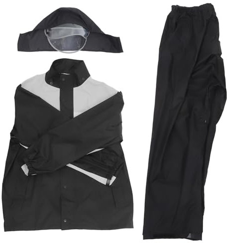 GETAJGHSD 1 Juego De Ropa Impermeable Para Hombre, Impermeable, Traje De Lluvia, Chaqueta De Lluvia, Ropa De Lluvia Resistente, Pantalones De Motociclista, Traje De Lluvia Resistente.
