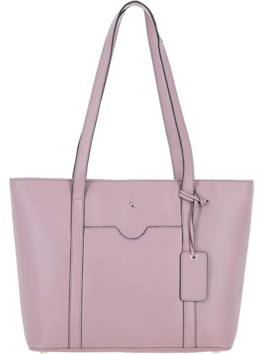 Ashwood Women’s Real Leather Shoulder Bag, Elegant Top-Handle Tote with 3 Internal Pockets, External Pocket & Gold Hardware, Stylish Genuine Leather Handbag for Work, Shopping & Everyday Use: 64668