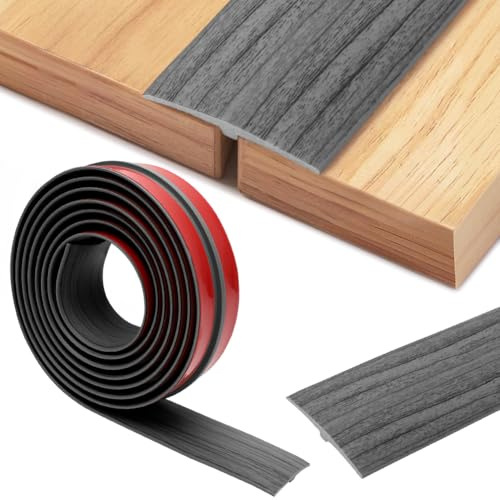Übergangsprofil Selbstklebend, 5cmx3m Selbstklebender PVC Übergangsstreifen T Profil Übergangsleiste Selbstklebend Türschwellen Leiste Spaltabdeckung Trennleiste für Türschwellen Verbindungsböden