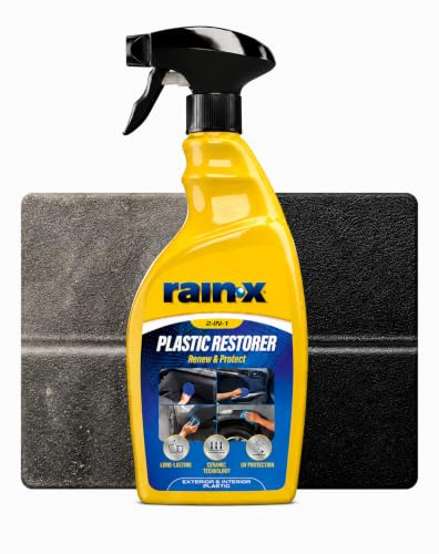 Rain-X Black Plastic & Trim Restorer for Cars - Ceramic Technology - 500ml | Plastic and Rubber Renovator Car Interior and Exterior - UV Protection, Durable Finish, Water and Dust Repellent