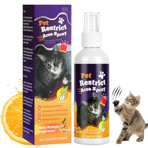 OSDUE Katzenabwehrspray, 100ml Katzen Schreck Spray, Knabberschutz, Cat Deterrent Spray, Natürlich und sicher für den Einsatz im Innen- und Außenbereich, Ohne Flecken