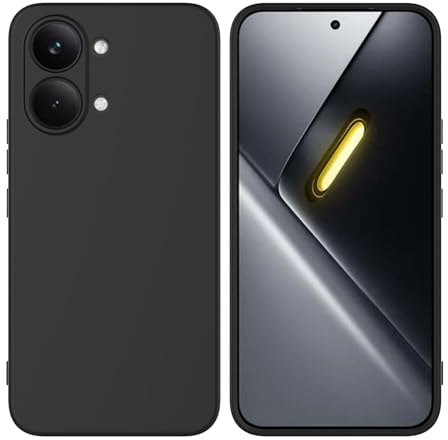 Wigento Stoßfeste Silikon Hülle für Xiaomi Poco X8 Pro Max, Kamera Schutz, Kratzfest, präzise Aussparungen, Flexible Handyhülle (Schwarz)