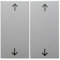Hager S1 – Touche double avec flèche Gloss Blanc polaire