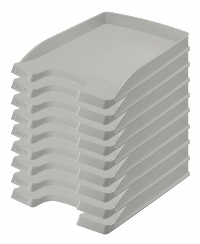 LEITZ PLUS SLIM vaschetta portacorrispondenza - Grigio - 10 Pezzi - 52370085