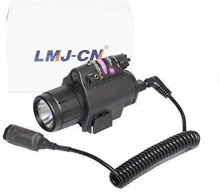 LMJ-CN® Torcia elettrica tattica laser alta uscita 200 Lumen torcia LED / Laser Sight e avvolto binario rilevatore di pressione montato a distanza Picatinny