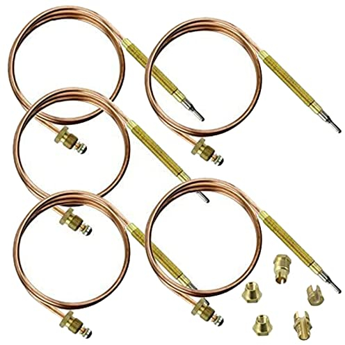 Spares2go Universal Thermocouple Kit & Fixings (600mm, Pack of 5)