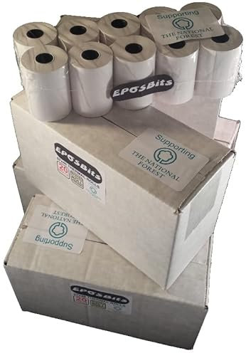 EPOSBITS® Lot de 100 rouleaux pour terminal de carte de crédit Ingenico Move 5000 Move5000 Move/5000