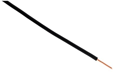 Zenitech - Cavo Di Alimentazione Elettrica H07V-U 2,5mm² - Conduttore Monofilo Con Isolante PVC - Per Installazione Interna E Cantieri Residenziali - Nero - 10m