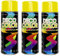 Deco Color 3er Sparpack DC Lackspray glänzend 400ml nach RAL freie Farbauswahl (3 Dosen in zinkgelb glanz RAL 1018)