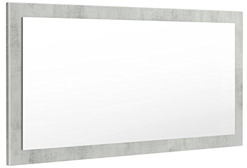 Vladon Spiegel Lima, Made in Germany, Wandspiegel mit Rahmen im modernen Stil, Beton Oxid Optik (110 x 52 cm)