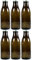 Viva-Haushaltswaren Gabriele Hesse e.K. 6 Braune Milchflaschen 1 Liter mit Schraubverschluss, Saftflasche zum befüllen, inkl. Trichter