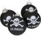 FC. St. Pauli Hängende Christbaumkugeln 4er Pack (One Size, schwarzer Totenkopf, Glas, Hängend, Gothic/Punk, 4 Stück, Schwarz, FC. St. Pauli Totenkopf, Weihnachten, Halloween)