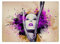 Woman Watercolour Purple Glass Chopping Board Kitchen Worktop Saver Protector