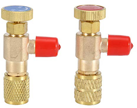 Samfox r410a Adapter R410a Adapter 1/4 5/16 R410a Klimaanlage Ventil – 2 Stück Sicherheitsventil R410A Ladeventil Kältemittel R22 1/4 Zoll Adapter